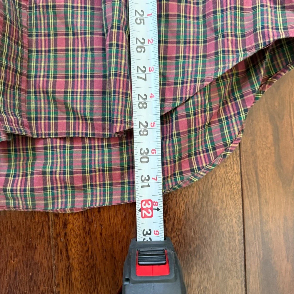 Polo‎ Ralph Lauren Plaid Button Down Shirt Mens Large Cotton Classic Preppy